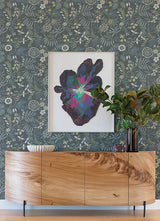 Eade’s Marilyn Light Grey Floral Trail Wallpaper by Scott Li