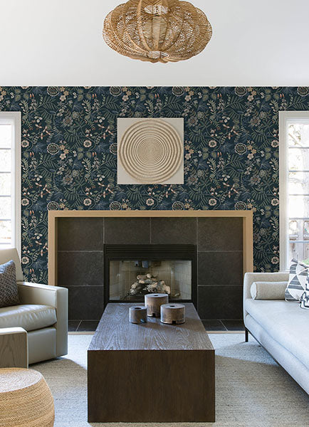Eade’s Marilyn Sea Green Floral Trail Wallpaper by Scott Liv