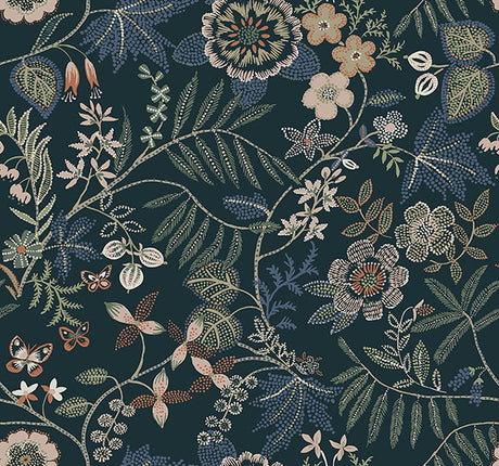 Eade’s Marilyn Sea Green Floral Trail Wallpaper by Scott Liv