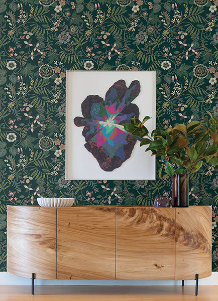 Eade’s Marilyn Green Floral Trail Wallpaper by Scott Living 