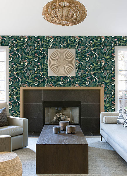 Eade’s Marilyn Green Floral Trail Wallpaper by Scott Living 