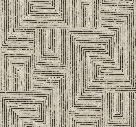 Eade’s Mortenson Taupe Geometric Wallpaper by Scott Living T
