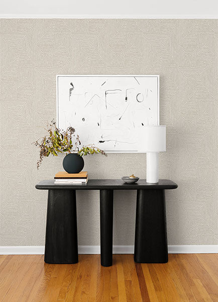 Eade’s Mortenson Light Grey Geometric Wallpaper by Scott Liv