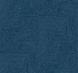 A-Street Prints 4034-72144 Mortenson Navy Geometric Wallpaper by Scott Living