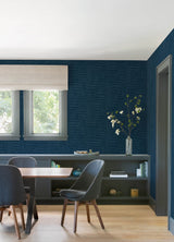 A-Street Prints 4034-72144 Mortenson Navy Geometric Wallpaper by Scott Living