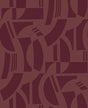 Eade’s Carter Burgundy Geometric Flock Wallpaper by Scott Li