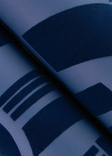 A-Street Prints 4034-87381 Carter Indigo Geometric Flock Wallpaper by Scott Living
