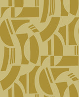 A-Street Prints 4034-87382 Carter Gold Geometric Flock Wallpaper by Scott Living