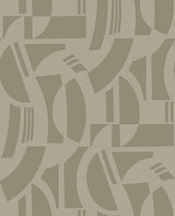 Eade’s Carter Light Brown Geometric Flock Wallpaper by Scott