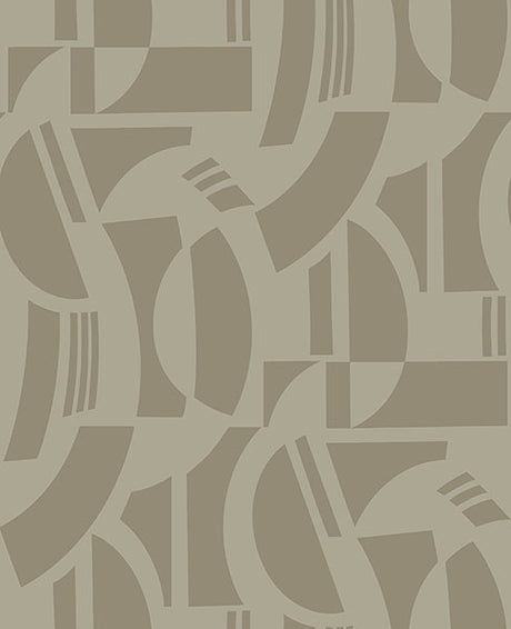 Eade’s Carter Light Brown Geometric Flock Wallpaper by Scott