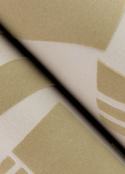 Eade’s Carter Light Brown Geometric Flock Wallpaper by Scott