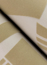 Eade’s Carter Light Brown Geometric Flock Wallpaper by Scott