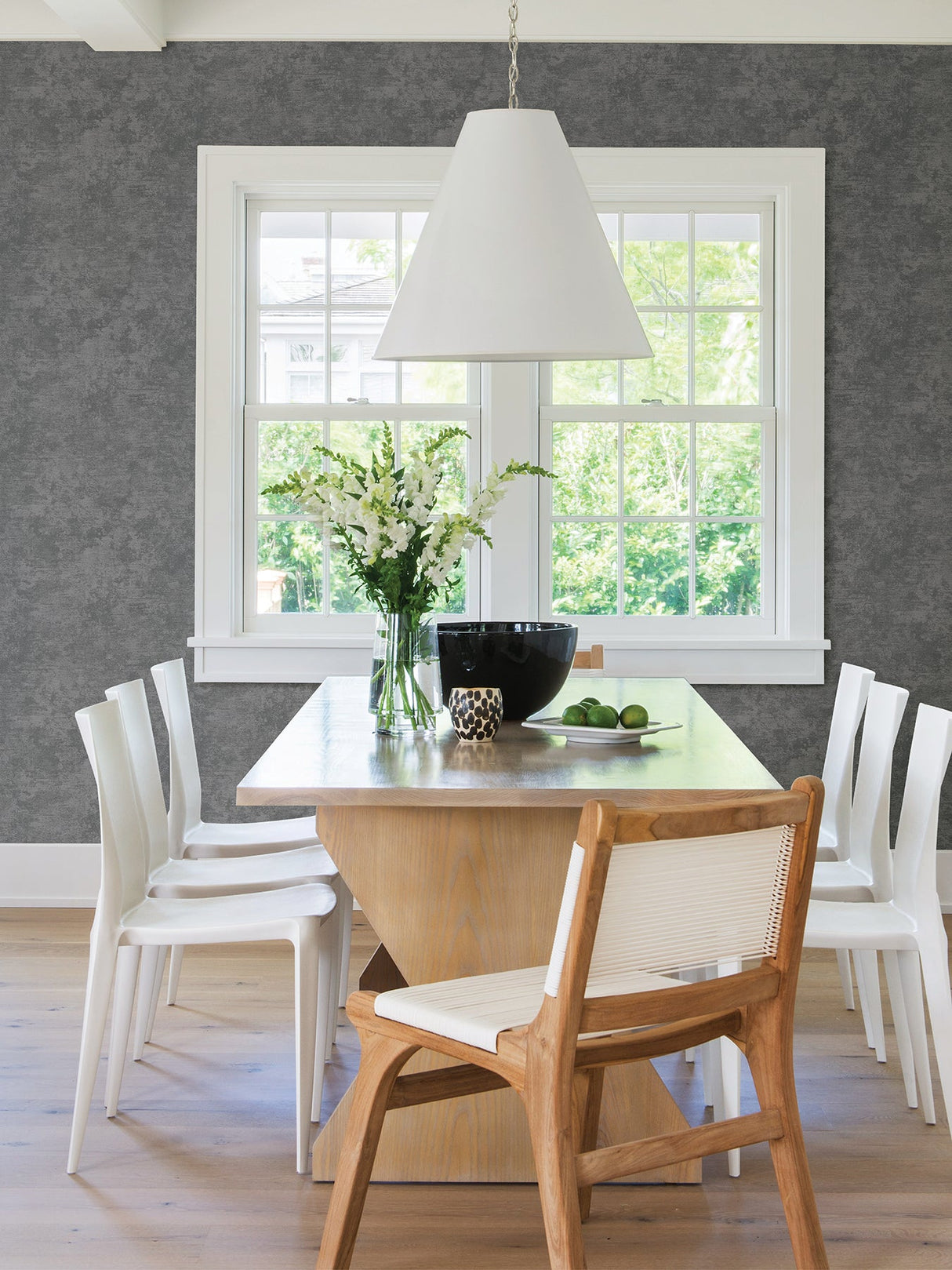 Advantage 4035-37838-4 Ichika Charcoal Plaster Wallpaper