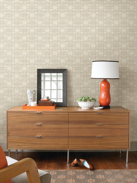 Advantage 4035-409239 Mana White Trellis Wallpaper