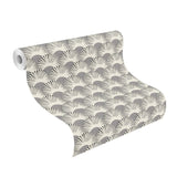 Advantage 4035-539318 Akemi Light Grey Fan Ogee Wallpaper