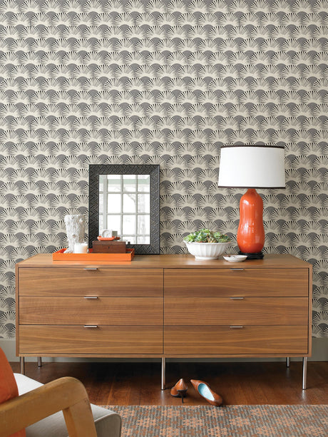 Advantage 4035-539318 Akemi Light Grey Fan Ogee Wallpaper