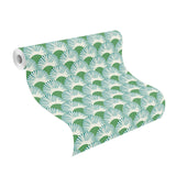 Advantage 4035-539332 Akemi Green Fan Ogee Wallpaper