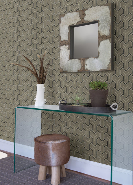 Advantage 4041-26208 Gautier Silver Tessellate Wallpaper