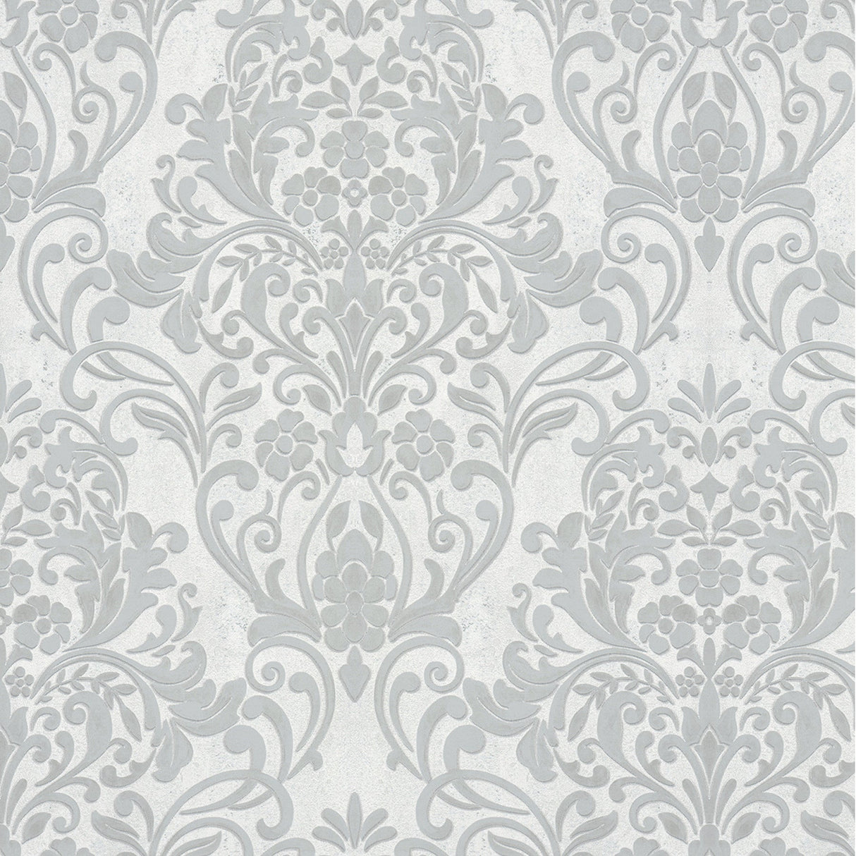 Advantage 4041-32602 Anders Silver Damask Wallpaper