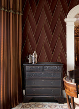 Advantage 4041-34810 Manfred Ruby Modern Herringbone Wallpaper