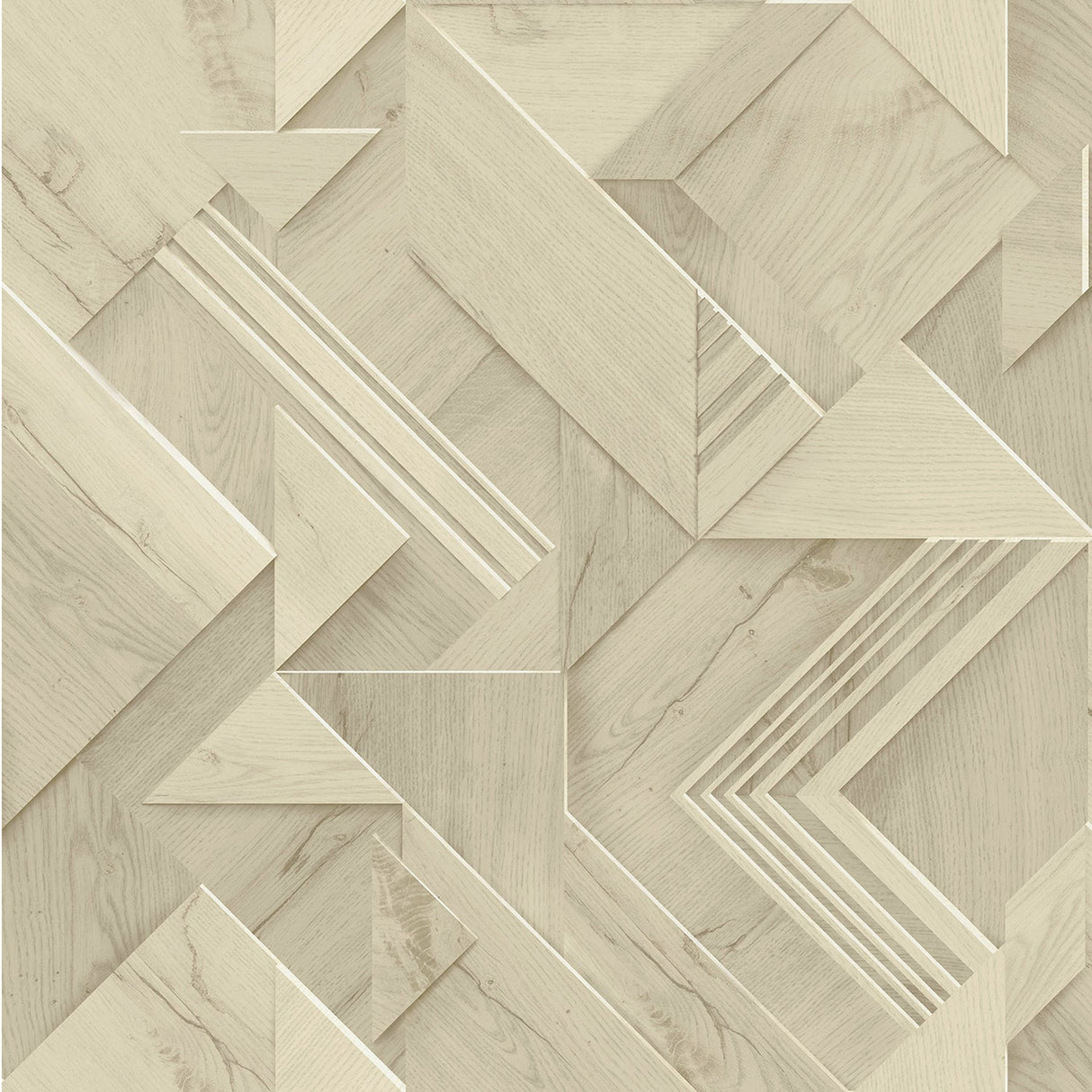 Advantage 4041-35307 Cassian Taupe Wood Geo Wallpaper