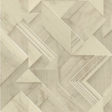 Advantage 4041-35307 Cassian Taupe Wood Geo Wallpaper