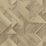 Advantage 4041-35308 Cassian Light Brown Wood Geometric Wallpaper