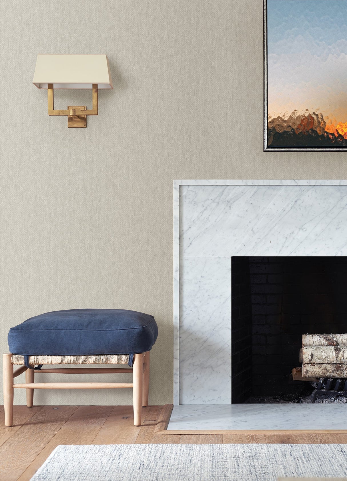 Advantage 4041-35909 Elbert Cream Zig Zag Wallpaper