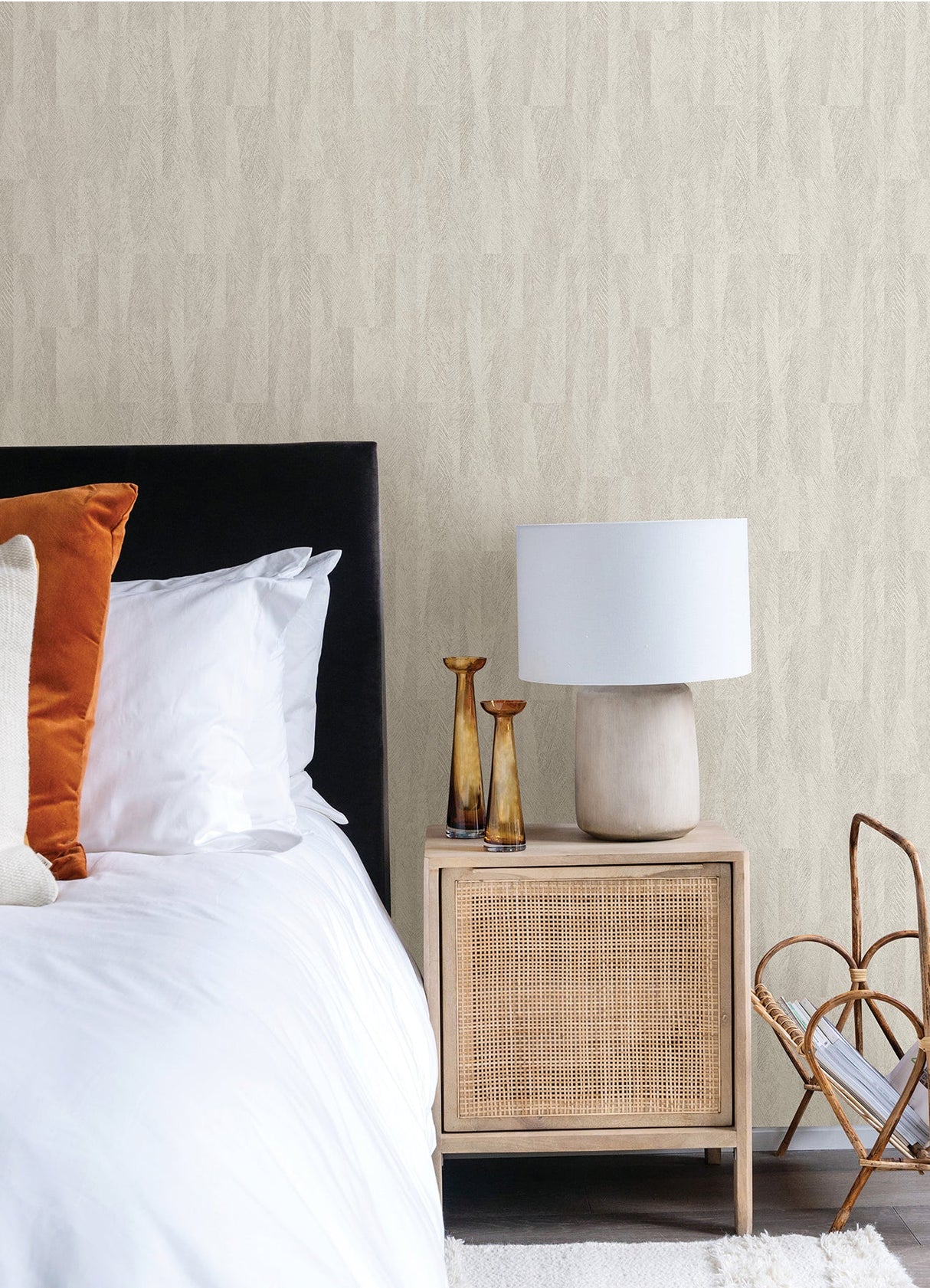 Advantage 4041-418903 Sutton Cream Textured Geometric Wallpaper