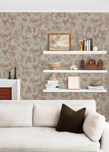 Advantage 4044-38021-3 Zapata Merlot Tropical Jungle Wallpaper