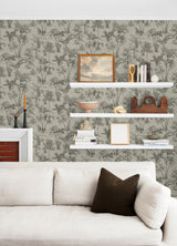 Advantage 4044-38021-4 Zapata Black Tropical Jungle Wallpaper