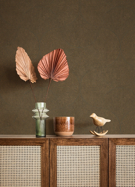 Advantage 4044-38027-3 Bel Air Copper Fan Wallpaper