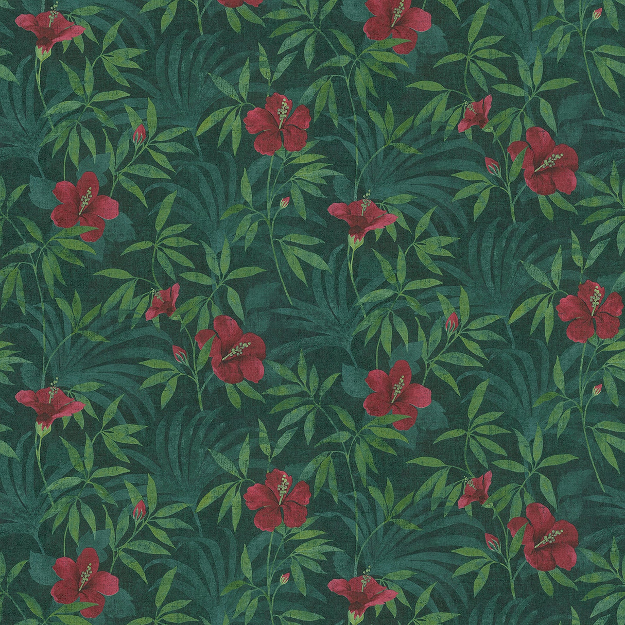 Advantage 4044-38028-1 Malecon Green Floral Wallpaper