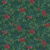 Advantage 4044-38028-1 Malecon Green Floral Wallpaper