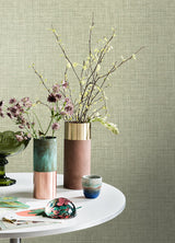 A-Street Prints 4046-25792 Tuckernuck Green Linen Wallpaper