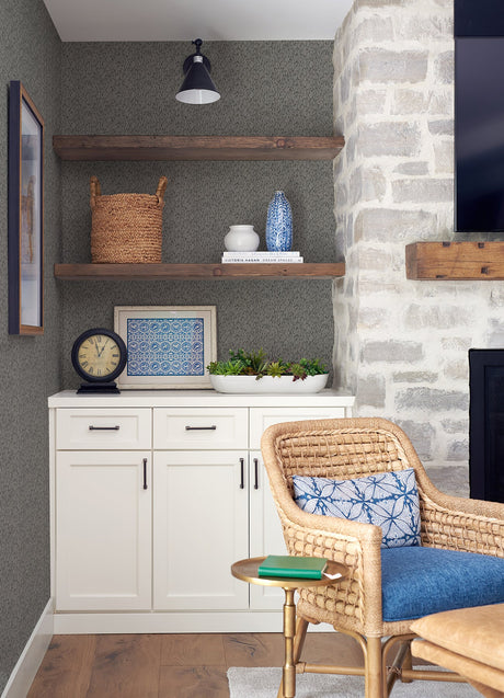 A-Street Prints 4046-26126 Mackintosh Charcoal Textural Wallpaper