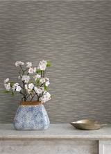 A-Street Prints 4046-26157 Benson Brown Faux Fabric Wallpaper