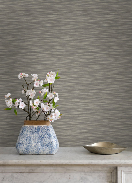 A-Street Prints 4046-26157 Benson Brown Faux Fabric Wallpaper