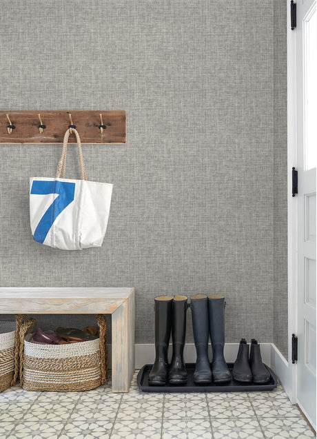 A-Street Prints 4046-26354 Emerson Grey Linen Wallpaper