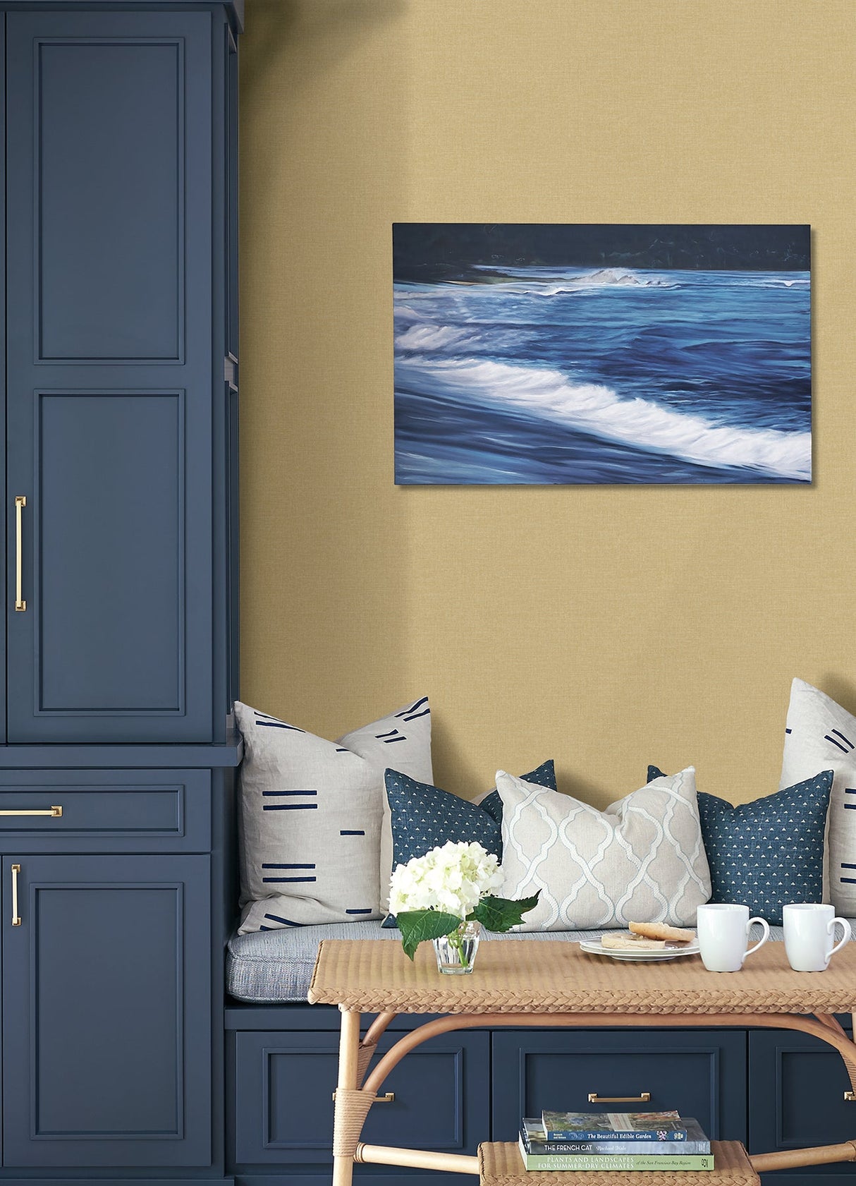 A-Street Prints 4046-M1698 Glen Yellow Texture Wallpaper