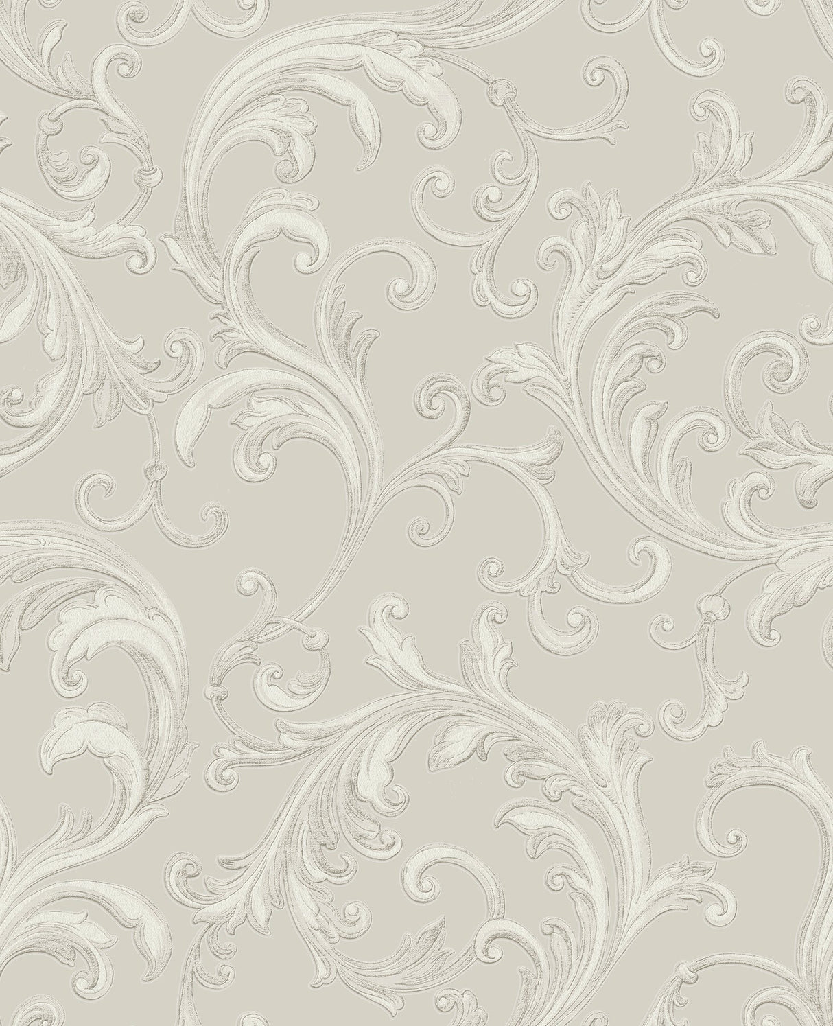 Sirpi 4058-24834 Noemi Silver Acanthus Wallpaper