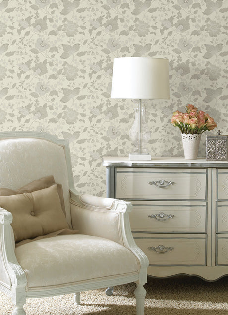 Sirpi 4058-24844 Vittoria White Floral Wallpaper