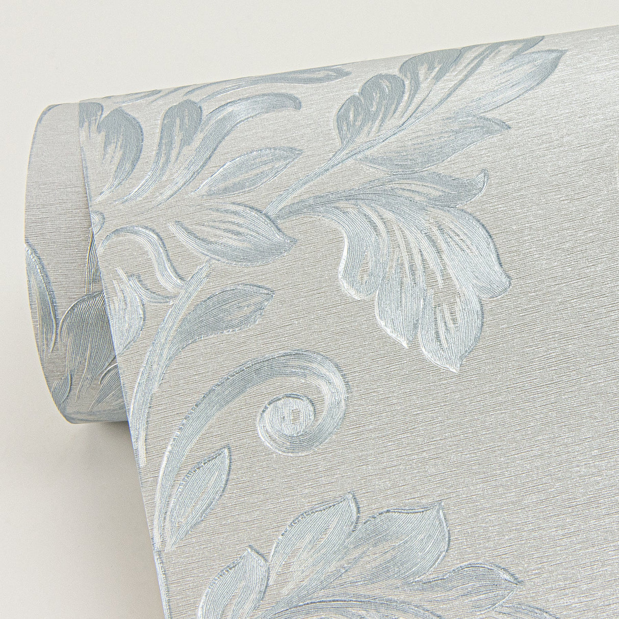 Sirpi 4058-24880 Antonella Light Blue Scroll Wallpaper