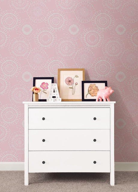Chesapeake 4060-128860 Sonnet Pink Floral Wallpaper