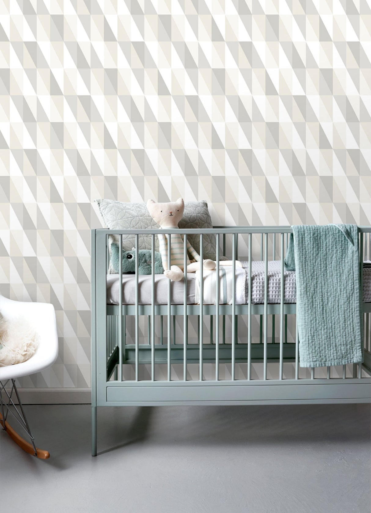 Chesapeake 4060-138922 Inez Neutral Geometric Wallpaper