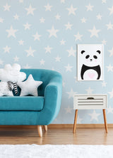 Chesapeake 4060-138932 Amira Sky Blue Stars Wallpaper