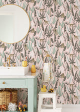 Chesapeake 4060-139072 Kiki Pink Monkeys Wallpaper