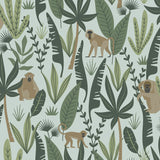 Chesapeake 4060-139073 Kiki Green Monkeys Wallpaper