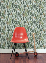 Chesapeake 4060-139073 Kiki Green Monkeys Wallpaper