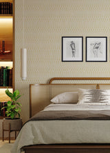 A-Street Prints 4066-26500 Lars Mustard Retro Wave Wallpaper
